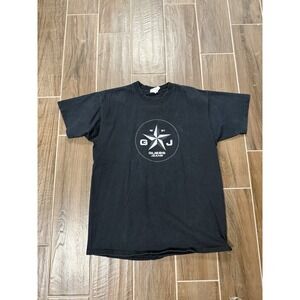 Vintage Guess Jeans USA Star Logo T Shirt Made In USA Black Size L 90s